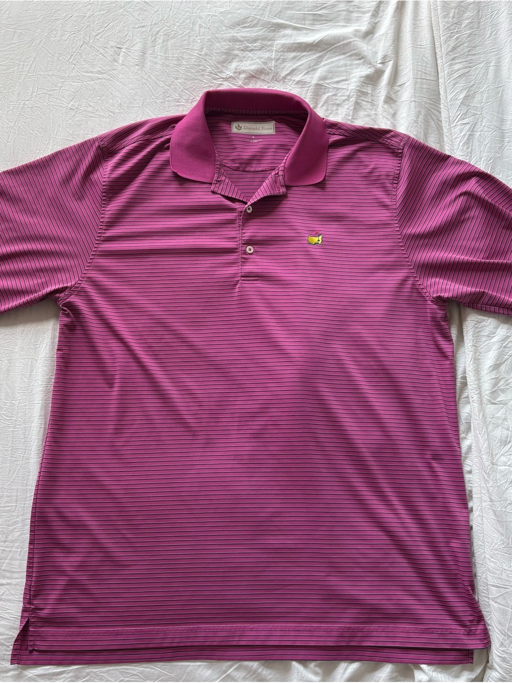Donald Ross Masters Golf Polo Men’s XL Magenta Striped Golf Shirt